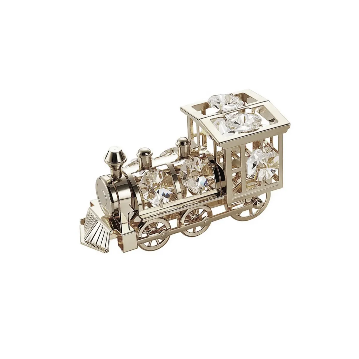 Silver Plated Train Crystal Souvenir