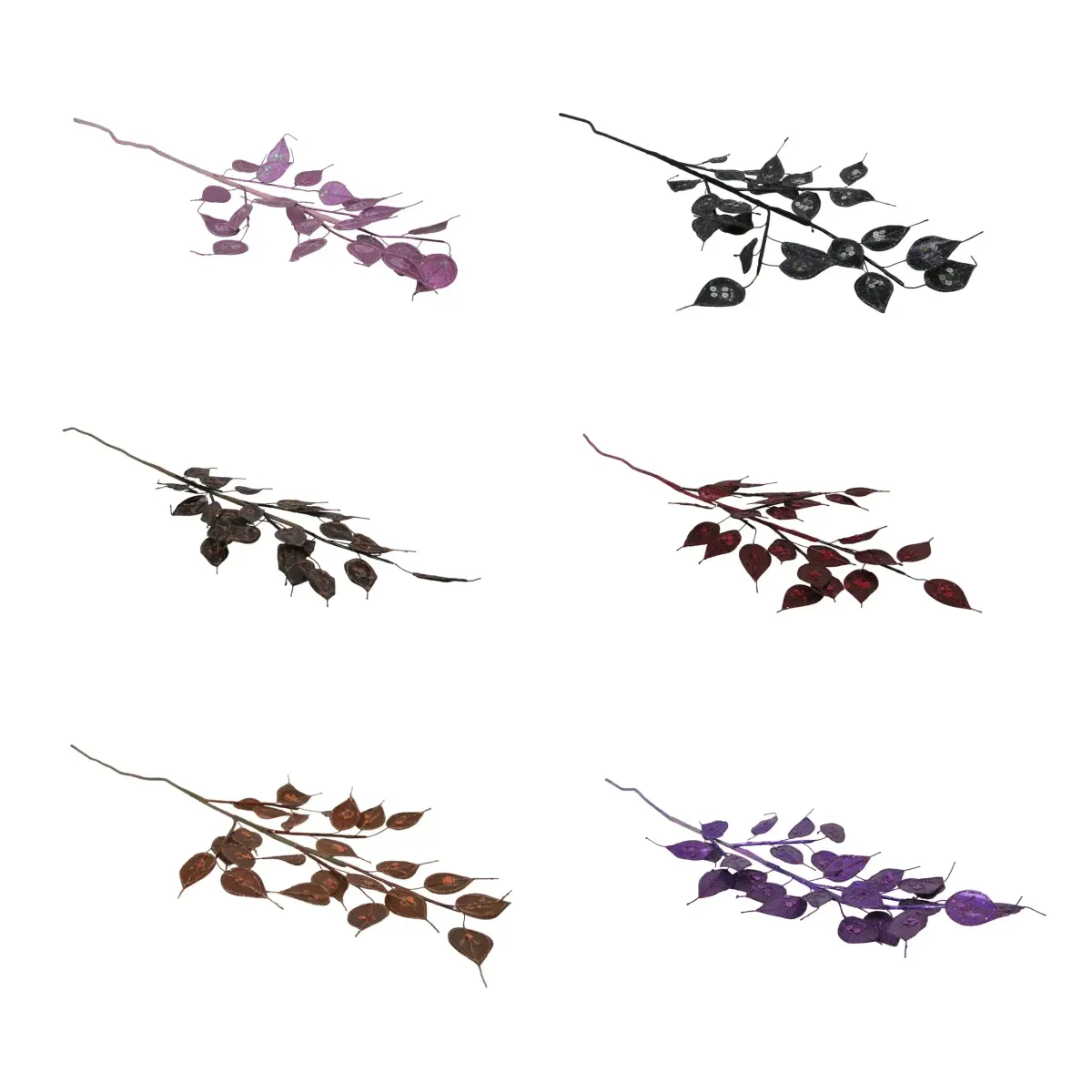 Assorted Glittered Lunaria Branch