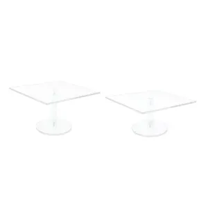 Square Plexi Cake Stand in 2 Sizes for Dessert Display