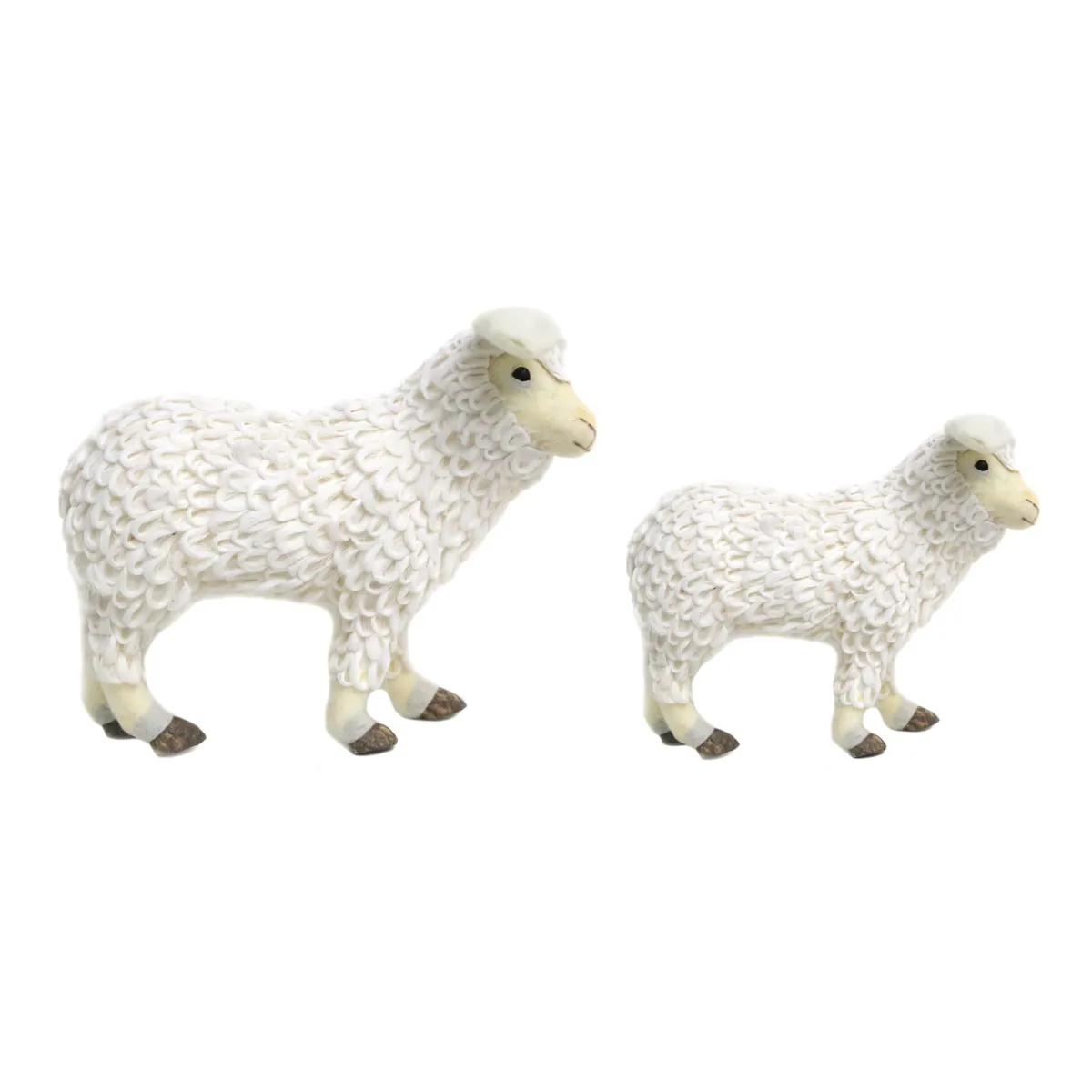 White Standing Sheep Decoration – Elegant Farmhouse Animal Figurine for Home, Office, and Garden Decor