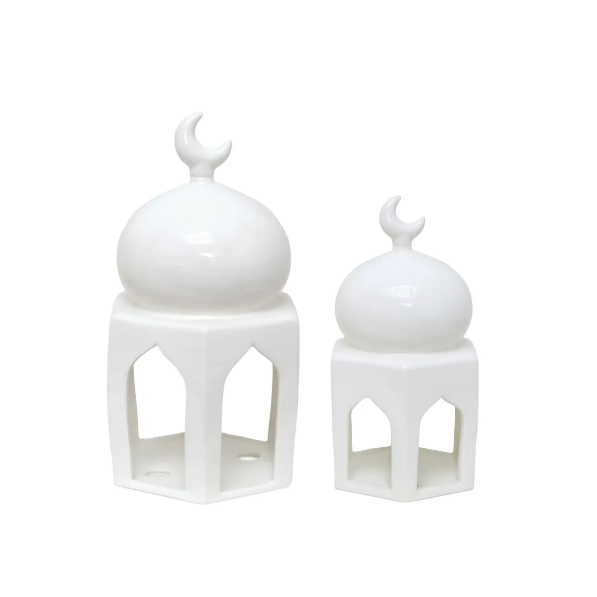White Open Doors Mosque Ceramic Decor – Islamic Decor