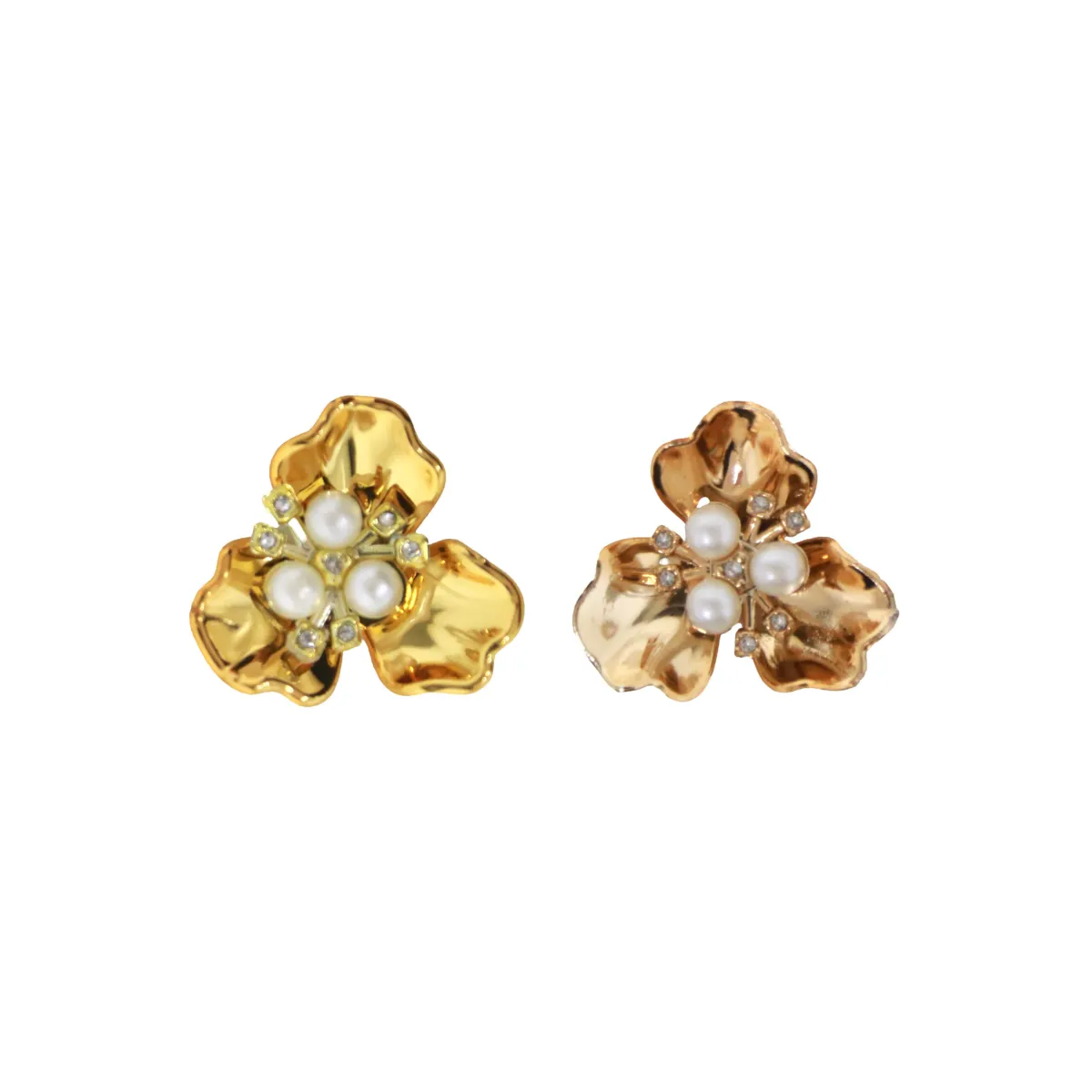 Pearled Three Petals Flower Motif for Crafts & Décor
