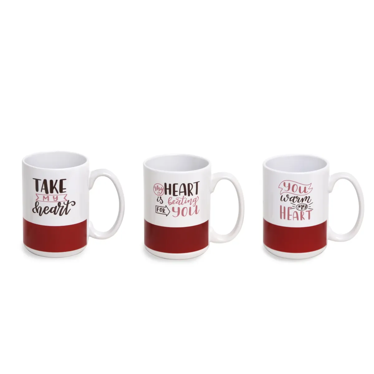 Inspired Valentines Ceramic White & Red Mug