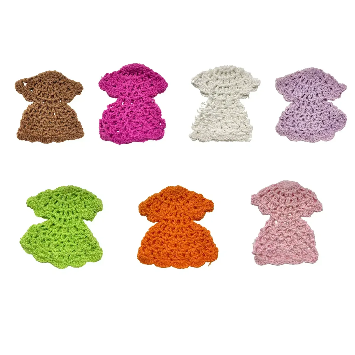 Mini Girl Dress Crochet Appliques – 10pcs Pack