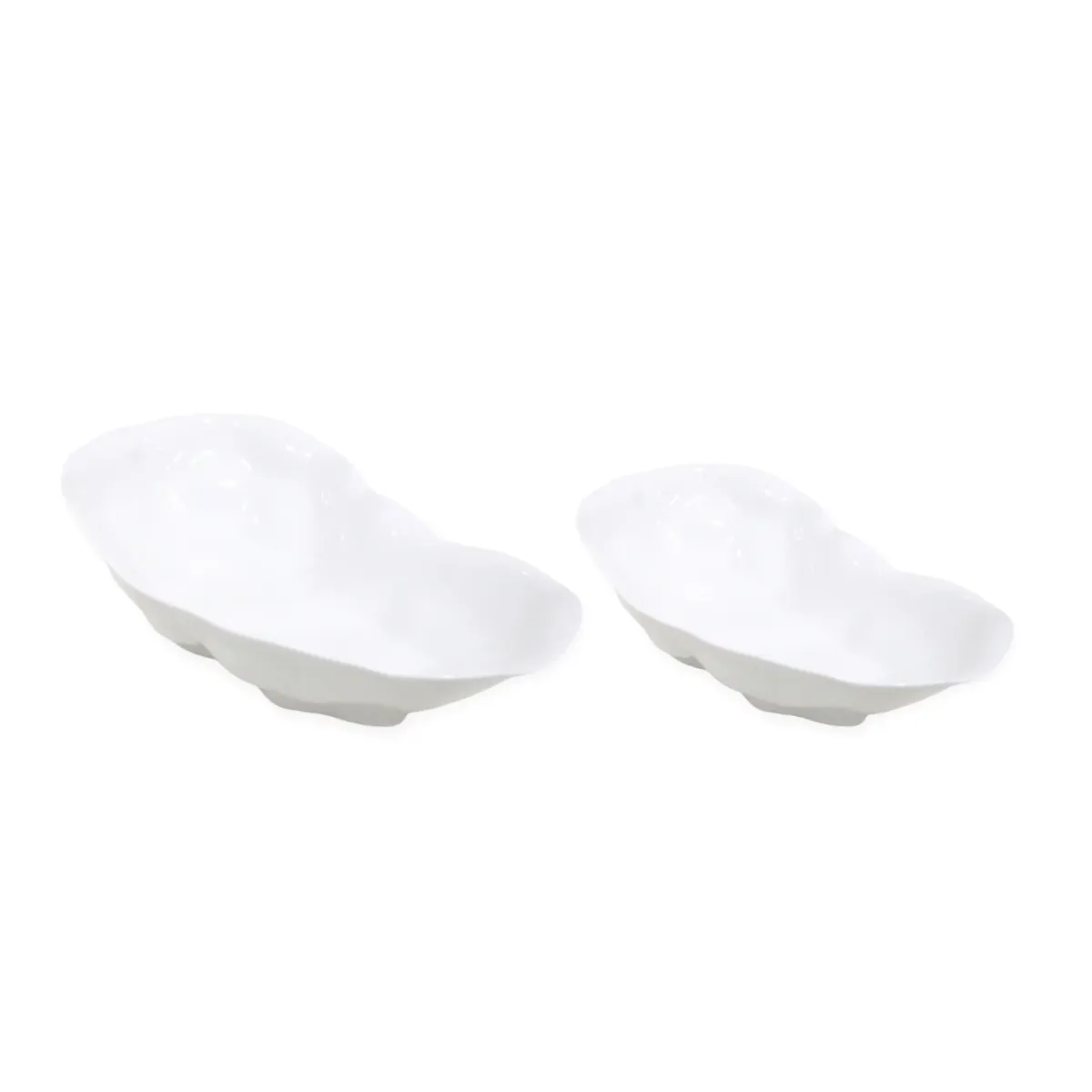 White Trumpet Shell Ceramic Bowl