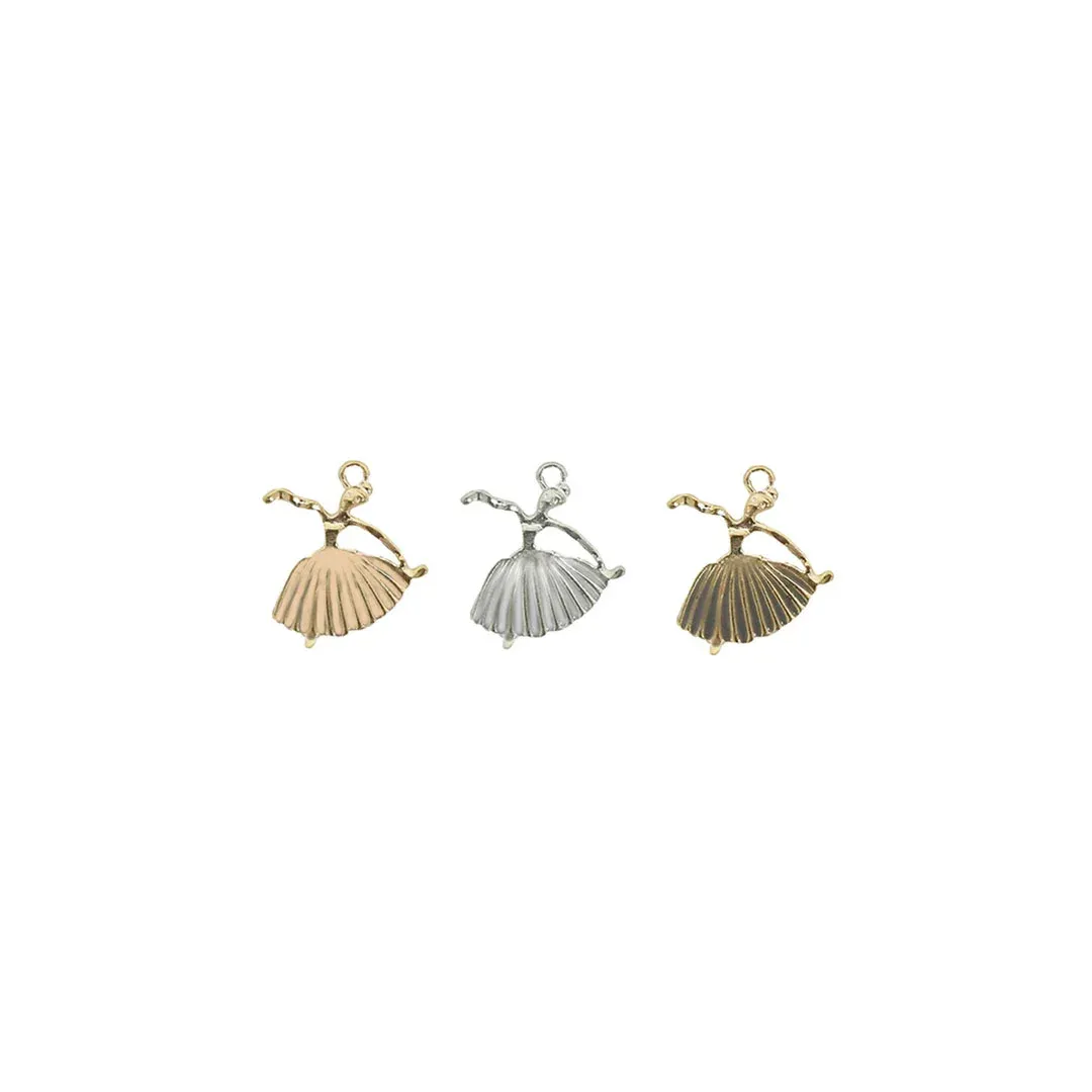 Dancing Ballerina Metal Pendant
