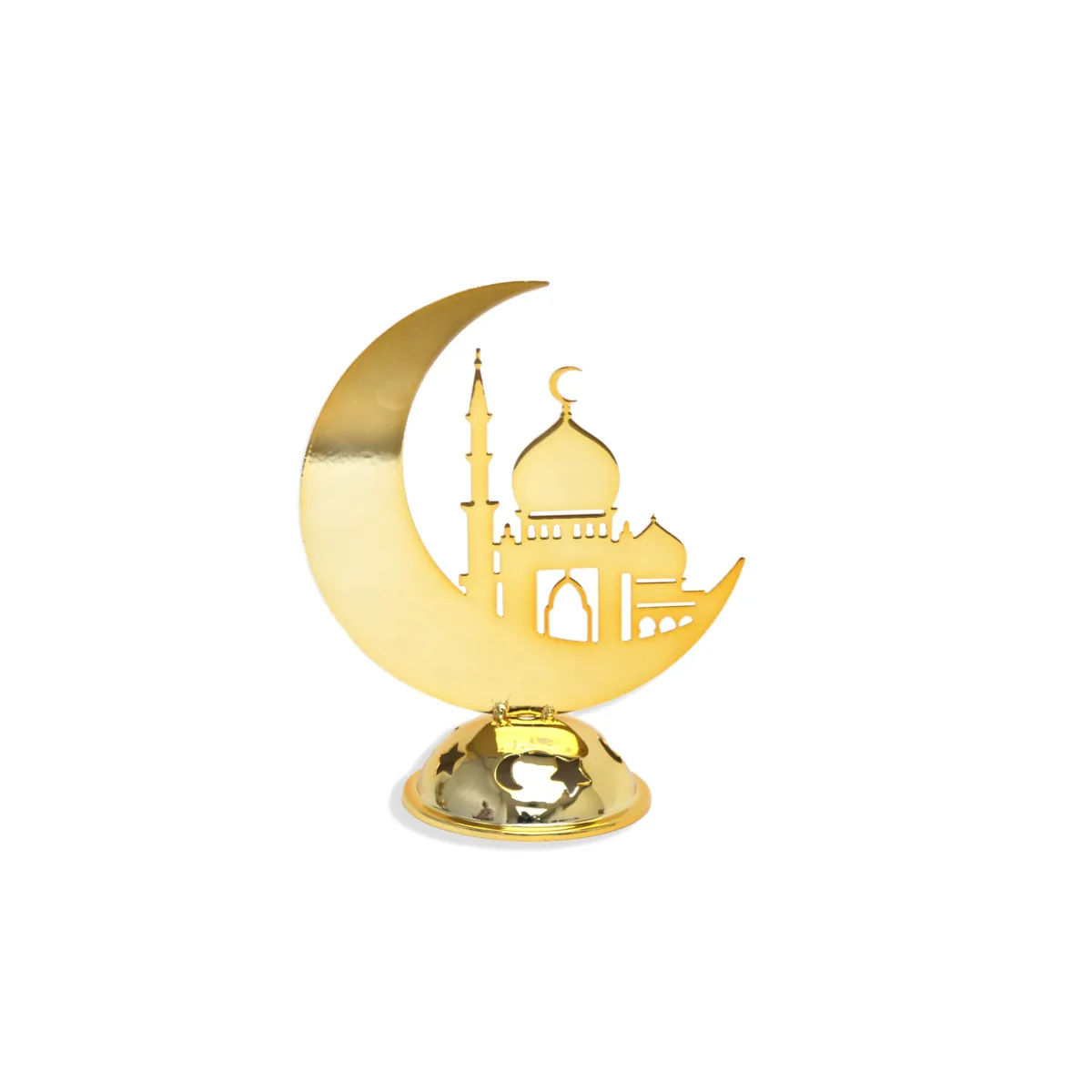 Gold Crescent Mosque Stand – Elegant Ramadan and Islamic Home Decorative Piece