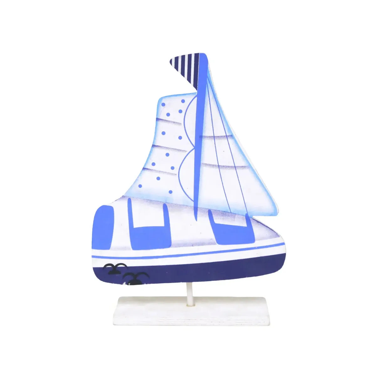 Sailing Boat Wooden Decoration – 16×22 cm Coastal Accents