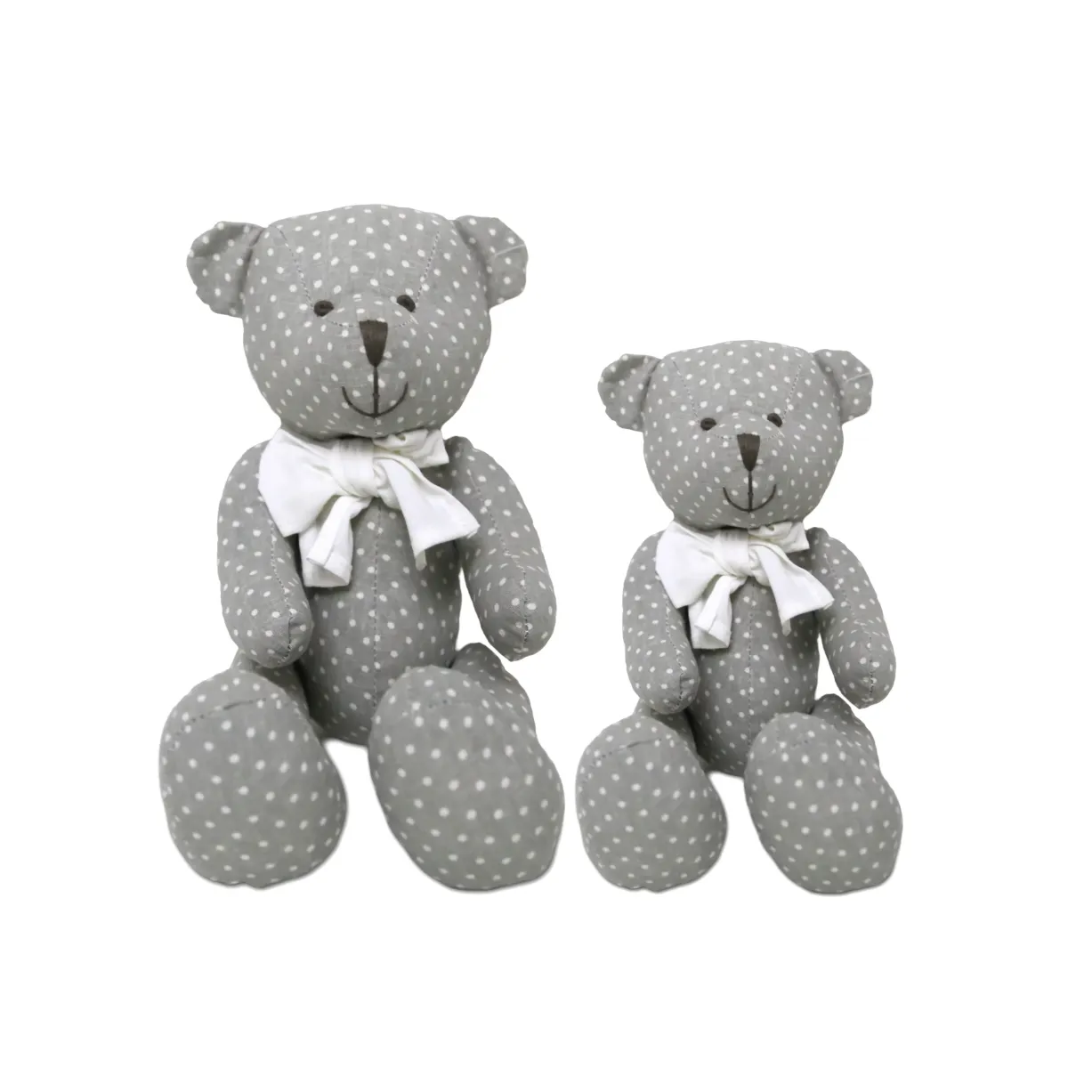Pointed Ear Grey Bear with Bow Tie – Dapper Plush