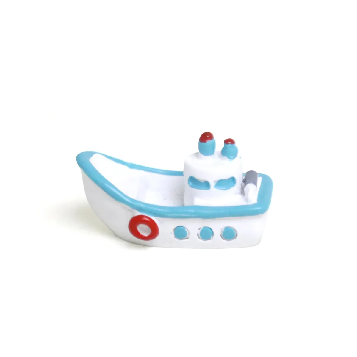 White Blue Sailing Boat – Resin Nautical Decor