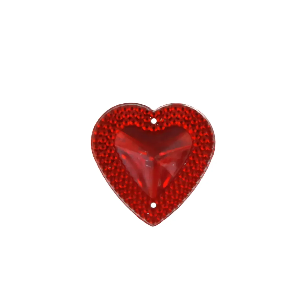 Red Framed Rhinestone Heart Pendant – Sparkle with Love and Elegance!