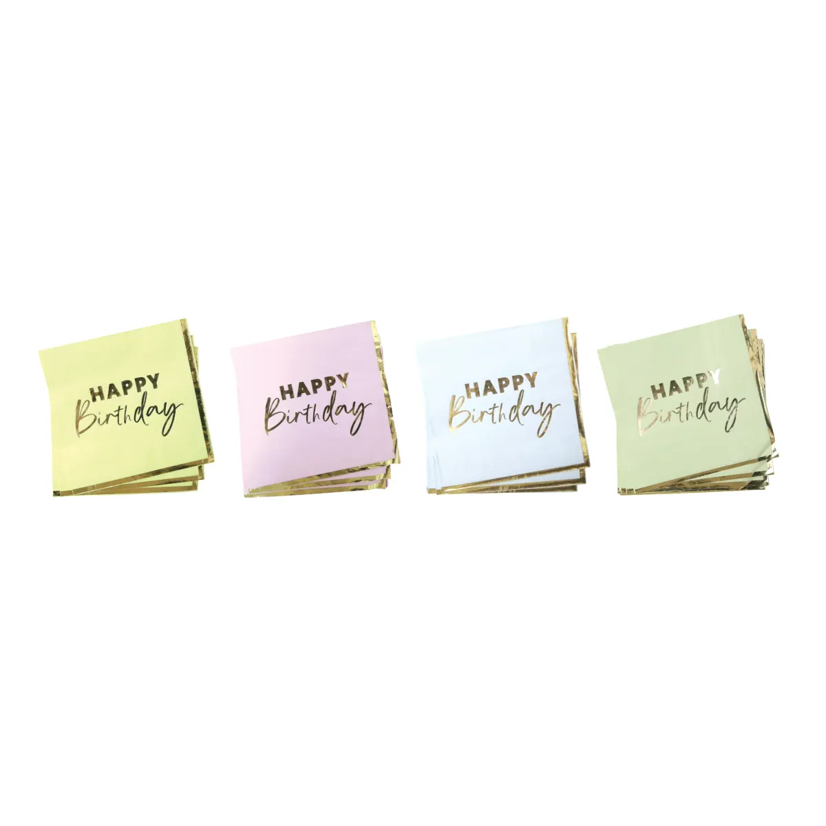 Happy Birthday Napkins Colorful Party Table Decor