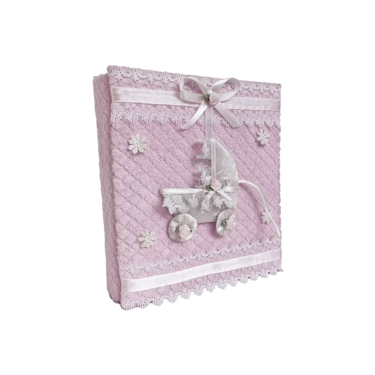 Pink Stroller Photo Album – 15 × 16 cm Baby Keepsake