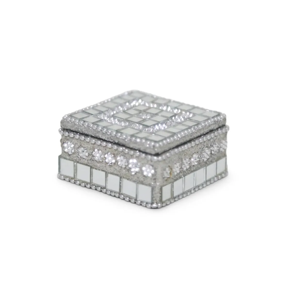 Silver Square Pill Box