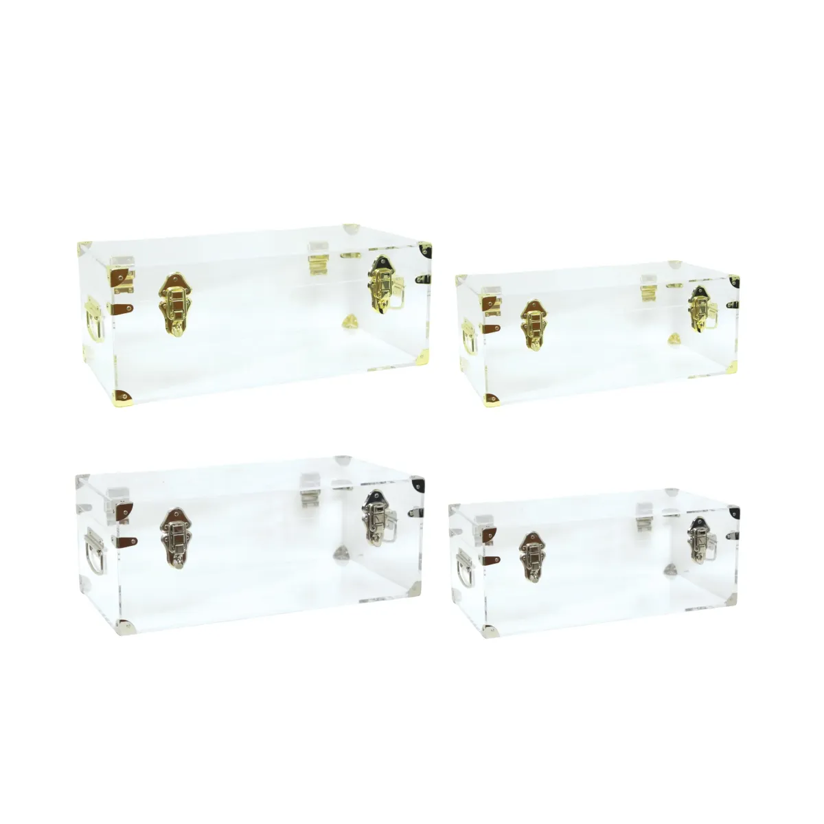 Transparent Acrylic Storage Trunk with Metal Lock