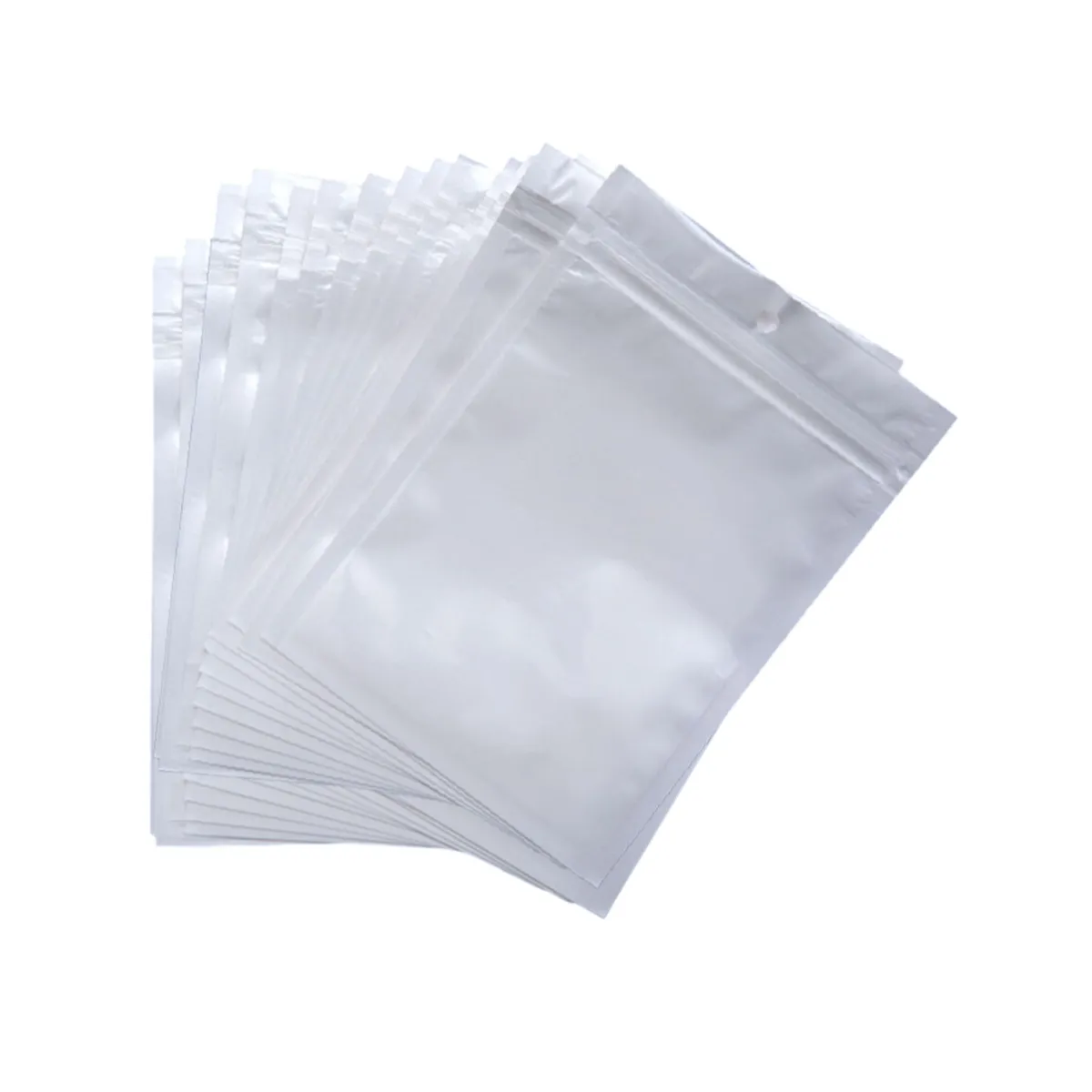 White Cellophane Zipper Bag