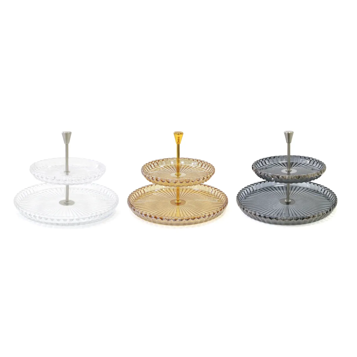 Two Level Round Glass Stand