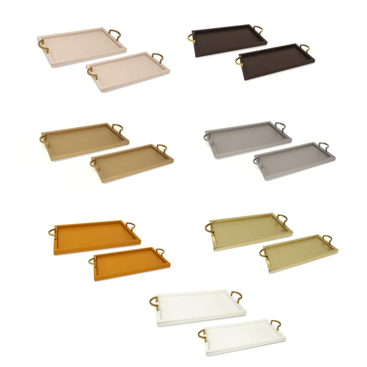 Leather Tray Set