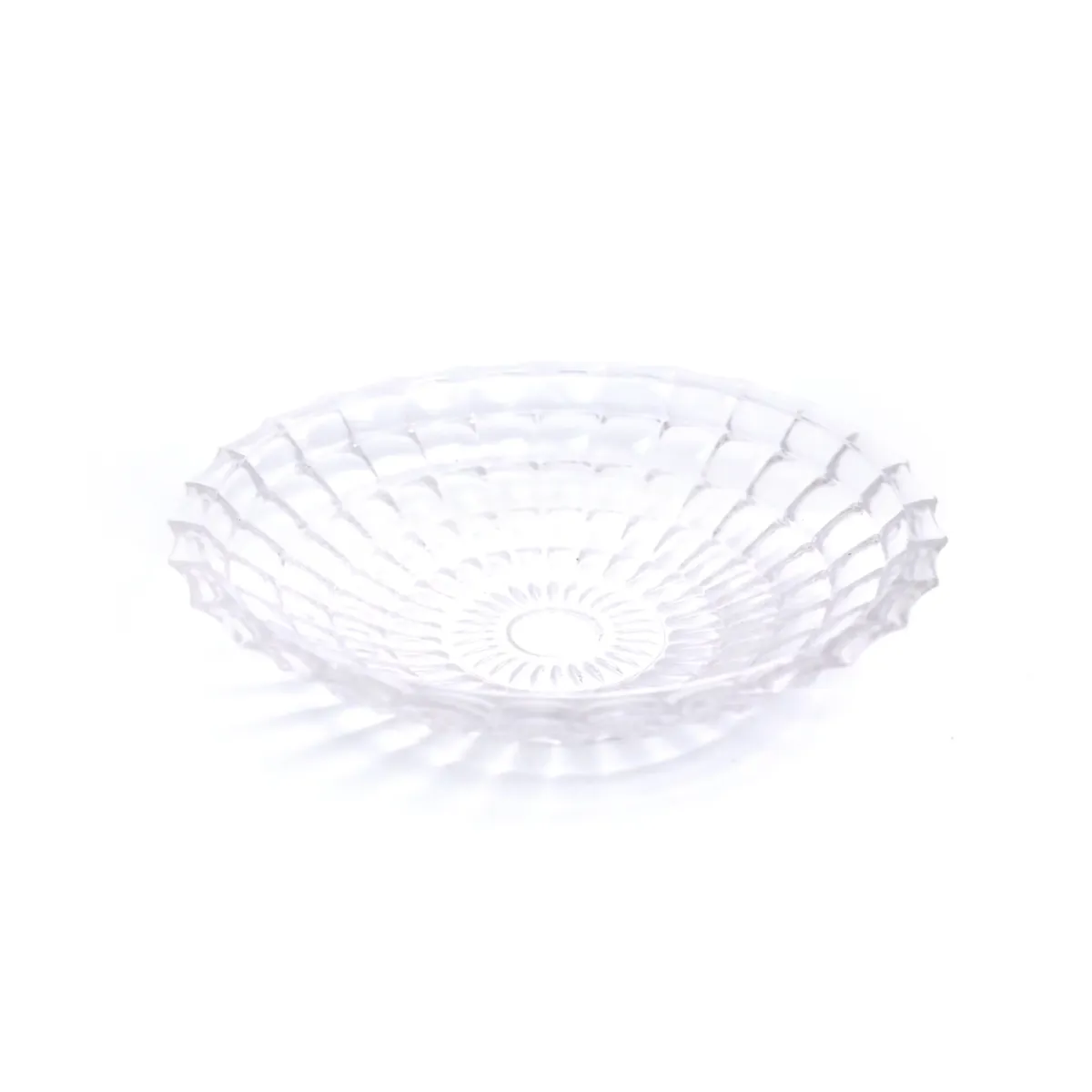 Transparent Round Window Glass Plate 33 cm | Clear Decorative Serving Dish
