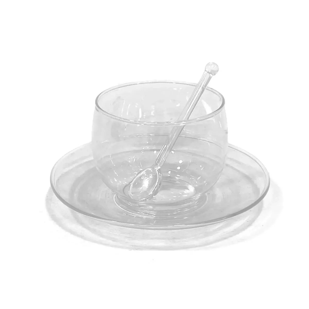 Transparent Plate Glass Cup