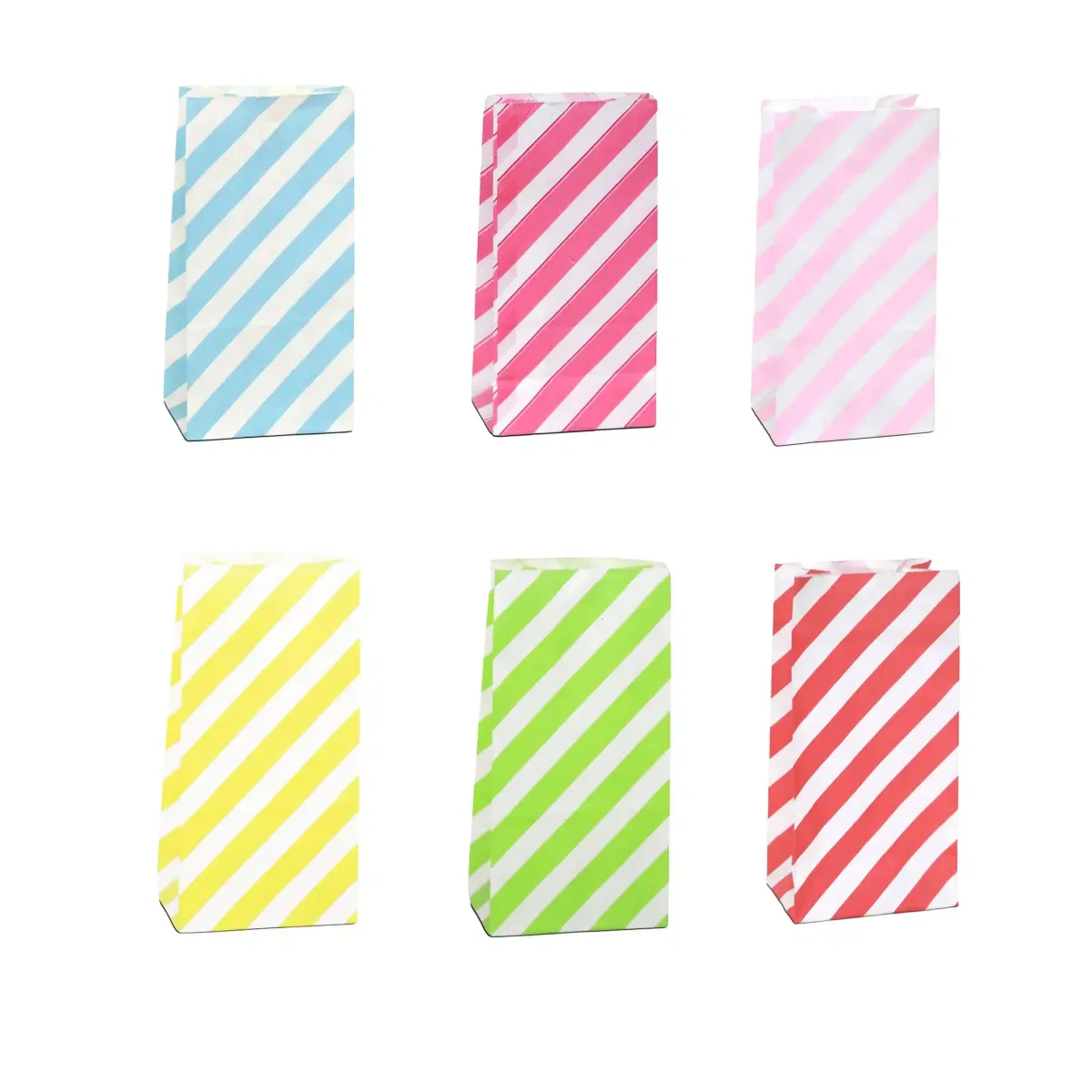 Striped Colored Handless Paper Bag