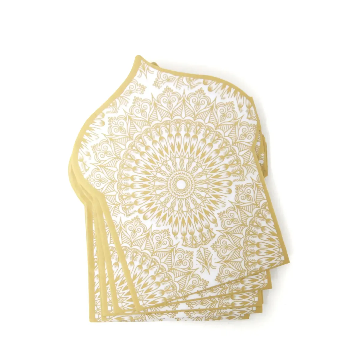 Gold Islamic Dome Napkins Elegant Eid Table Decor