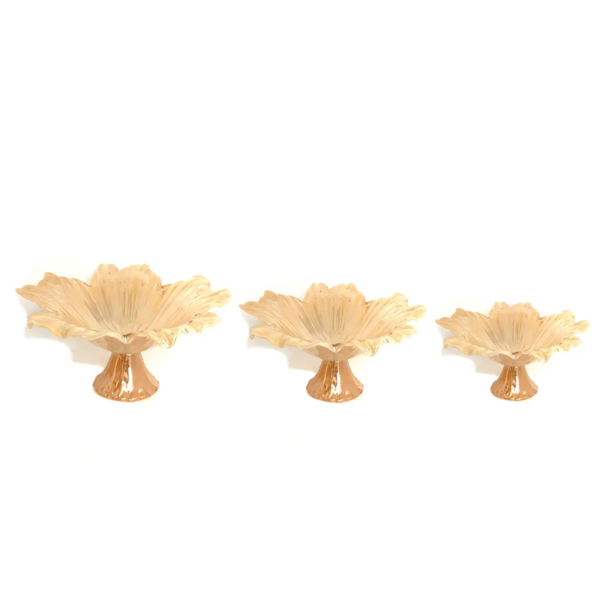 White Honey W/Base Flower Bowl