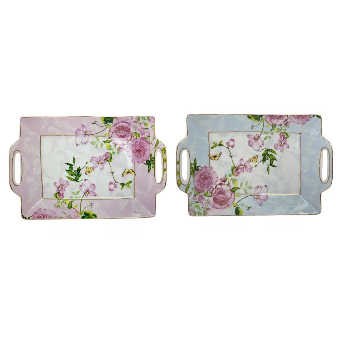 Flowered Pattern Tray