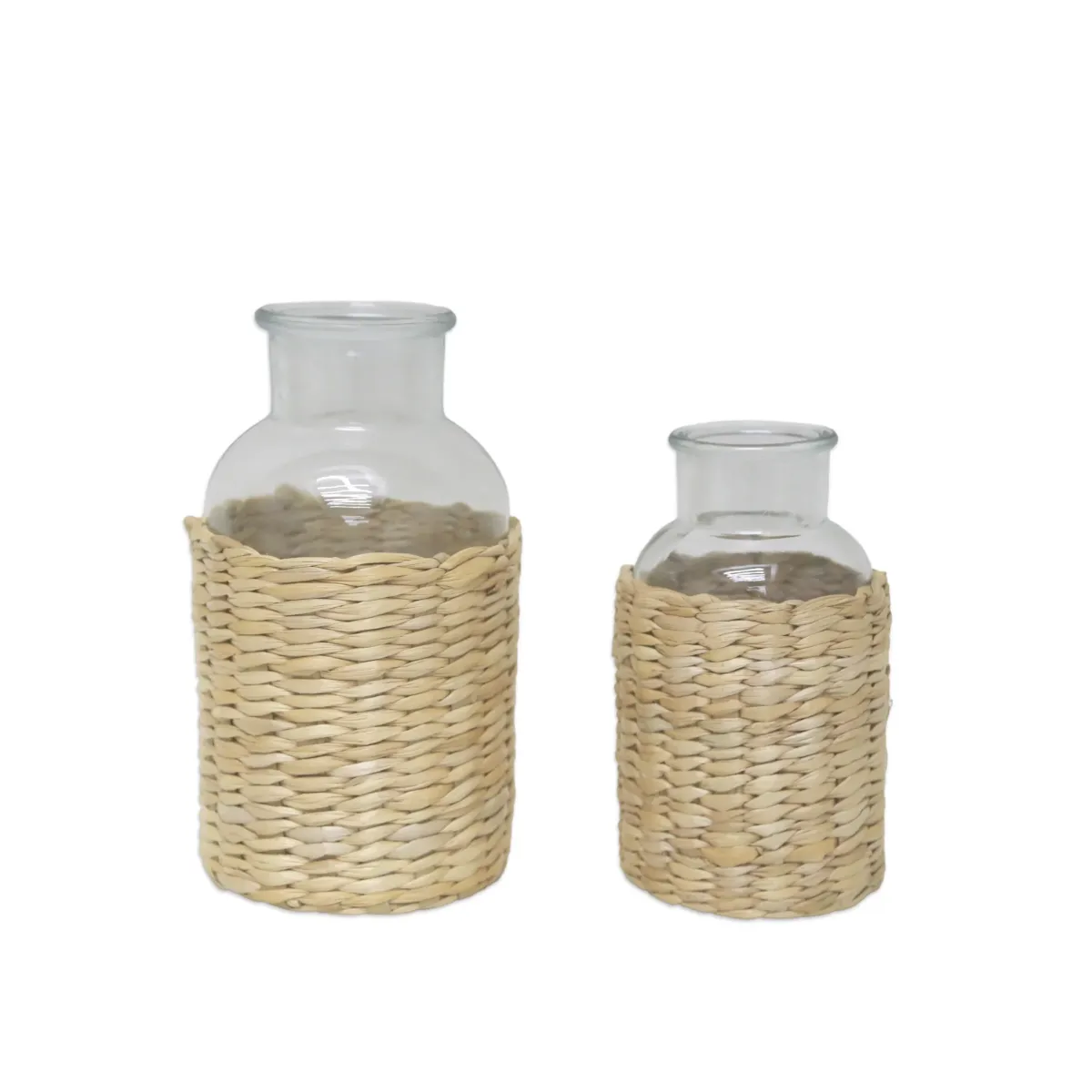 Rattan Wrapped Glass Jar