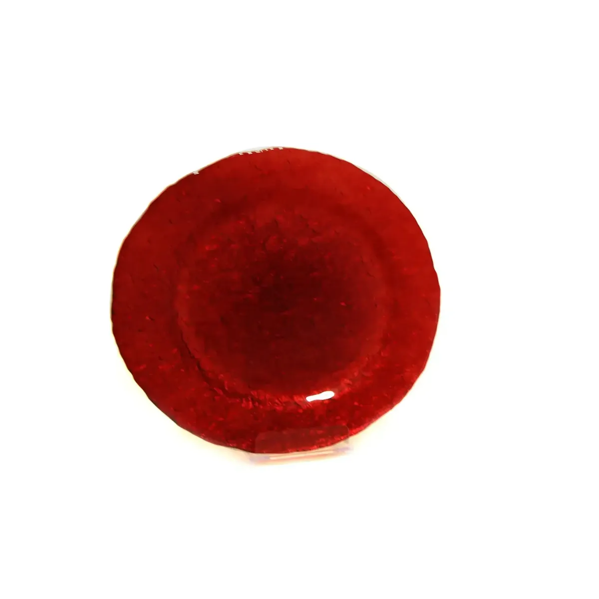 Red Charger Glass Plate