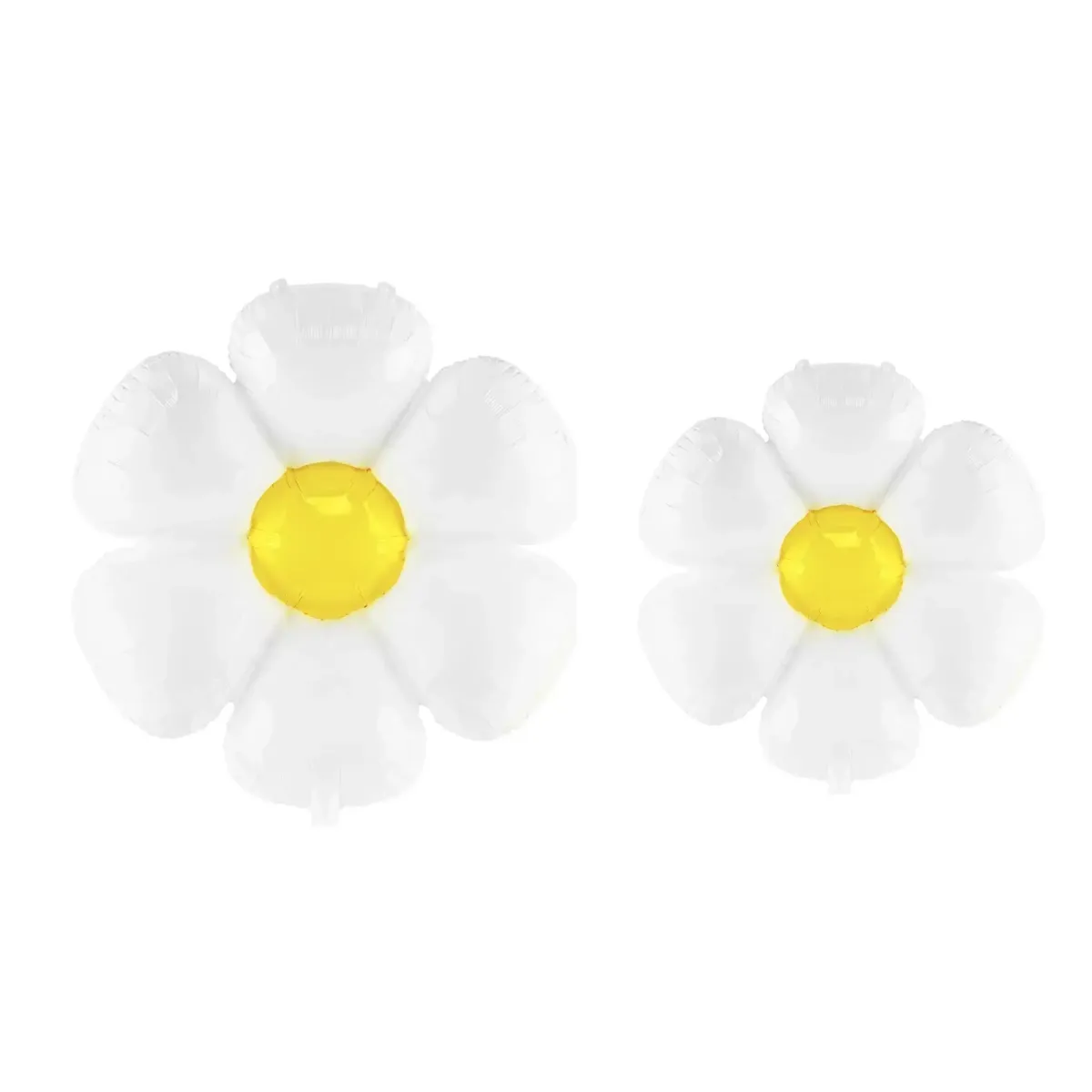 White Daisy Foil Balloon – Cheerful Floral Decoration