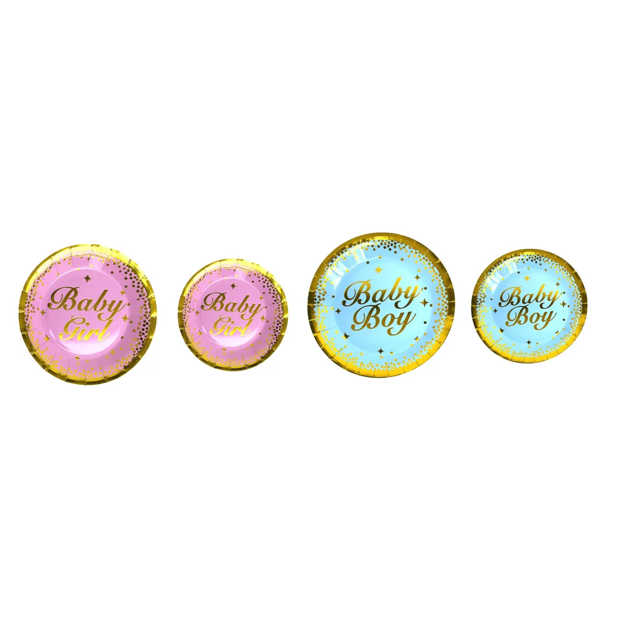 Blue & Gold Baby Boy Plate – Adorable Party Tableware