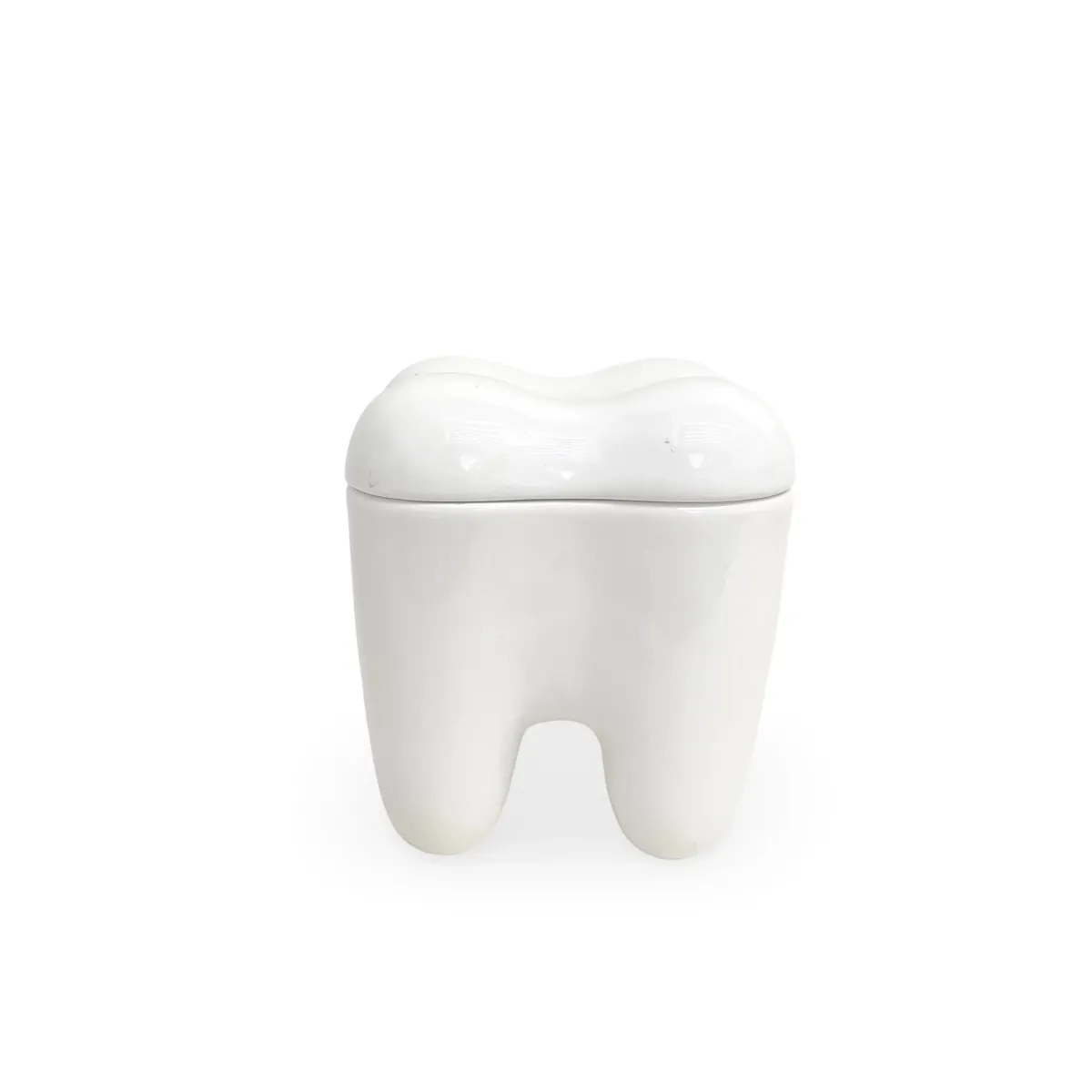 Tooth Shape Ceramic Canister – 12×12×15 cm Keepsake Jar