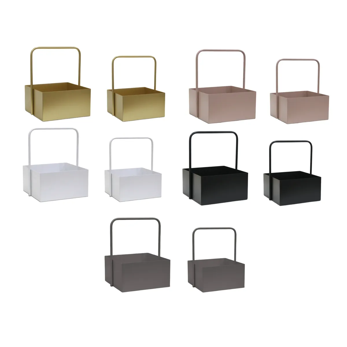 Square Metal Box With Handle