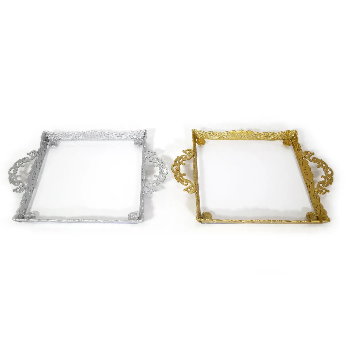 Decorative Plexi Square Tray for Modern Serving