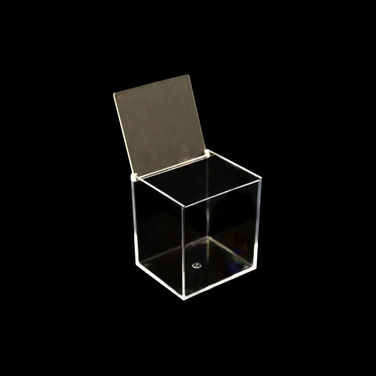 Rectangle With Hinged Cover Plexi Box