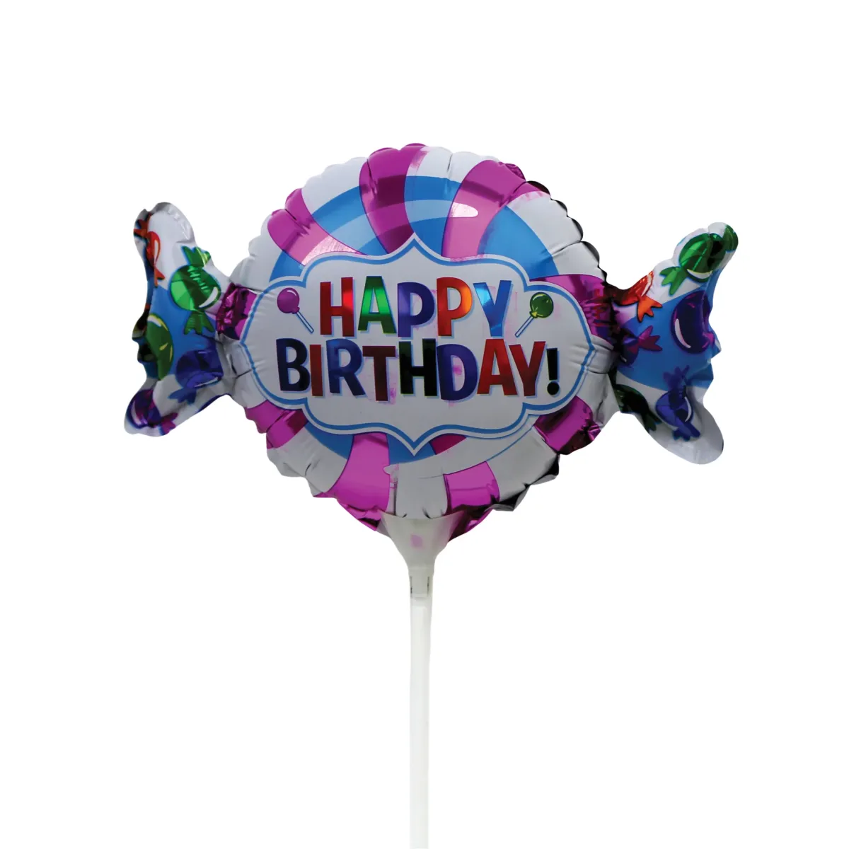 Happy Birthday Candle Foil Balloon on a Stick – Festive Accessories Party Decor | Must-Have Articles Party Item