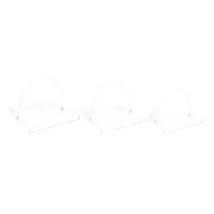 Square Plexi Basket in 3 Sizes with Handle for Display and Carrying