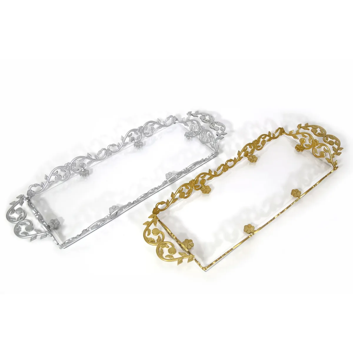 Decorative Rectangular Plexi Tray for Modern Serving