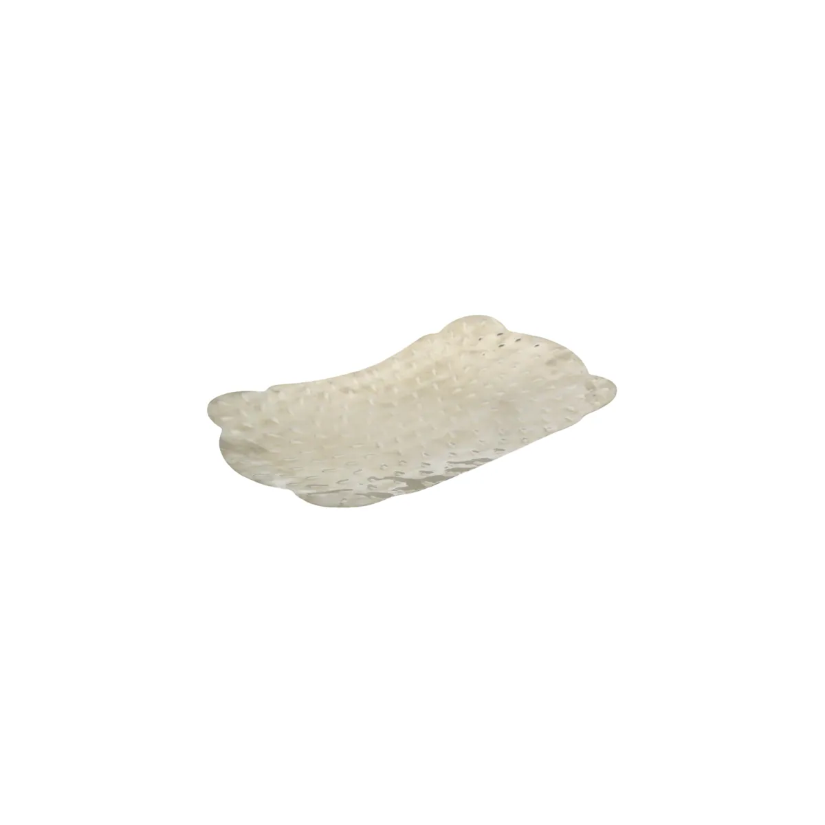 Silver Rectangle Footed Designed Alu Platter