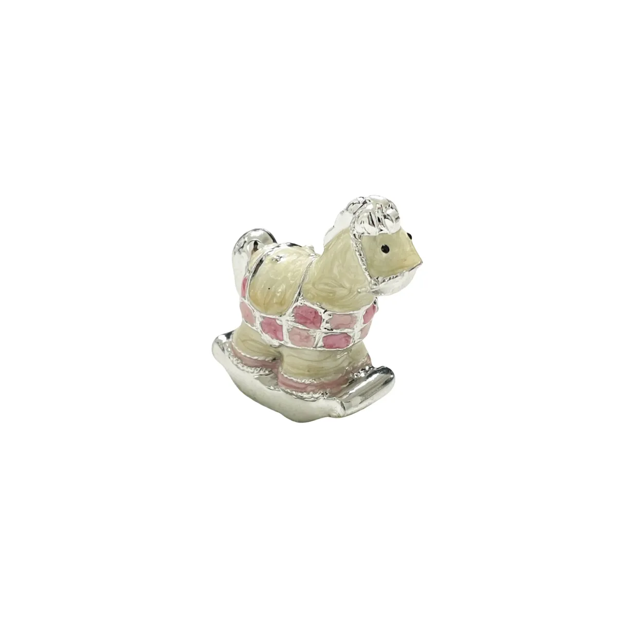 Mini Pink Rocking Horse Motif for Cute Decor