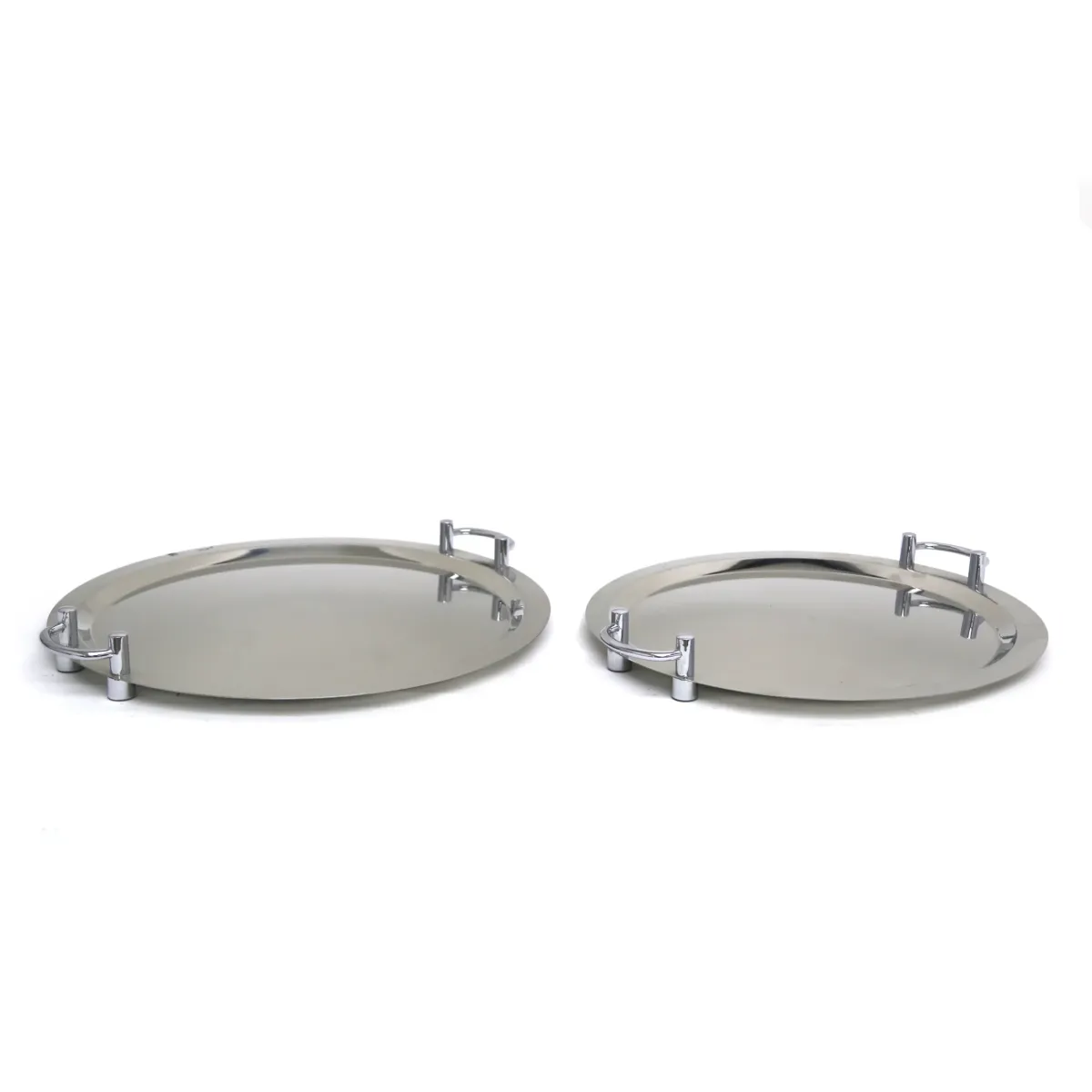 Round Handled Stainless Steel Tray