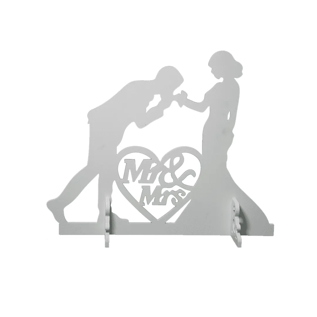 Gypsum Lady & Gentleman with “Mr & Mrs” – Elegant Wedding Decor