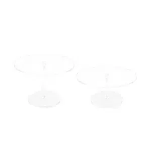 Round Plexi Cake Stand Set with Pedestal Base for Dessert Display