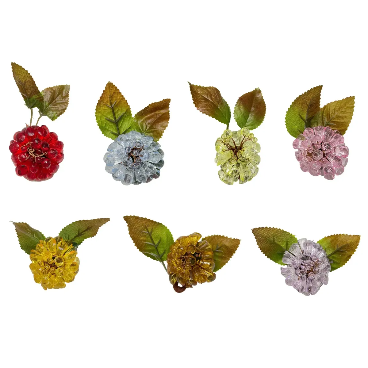 Acrylic Single Flower Motif Decorative Floral Pick