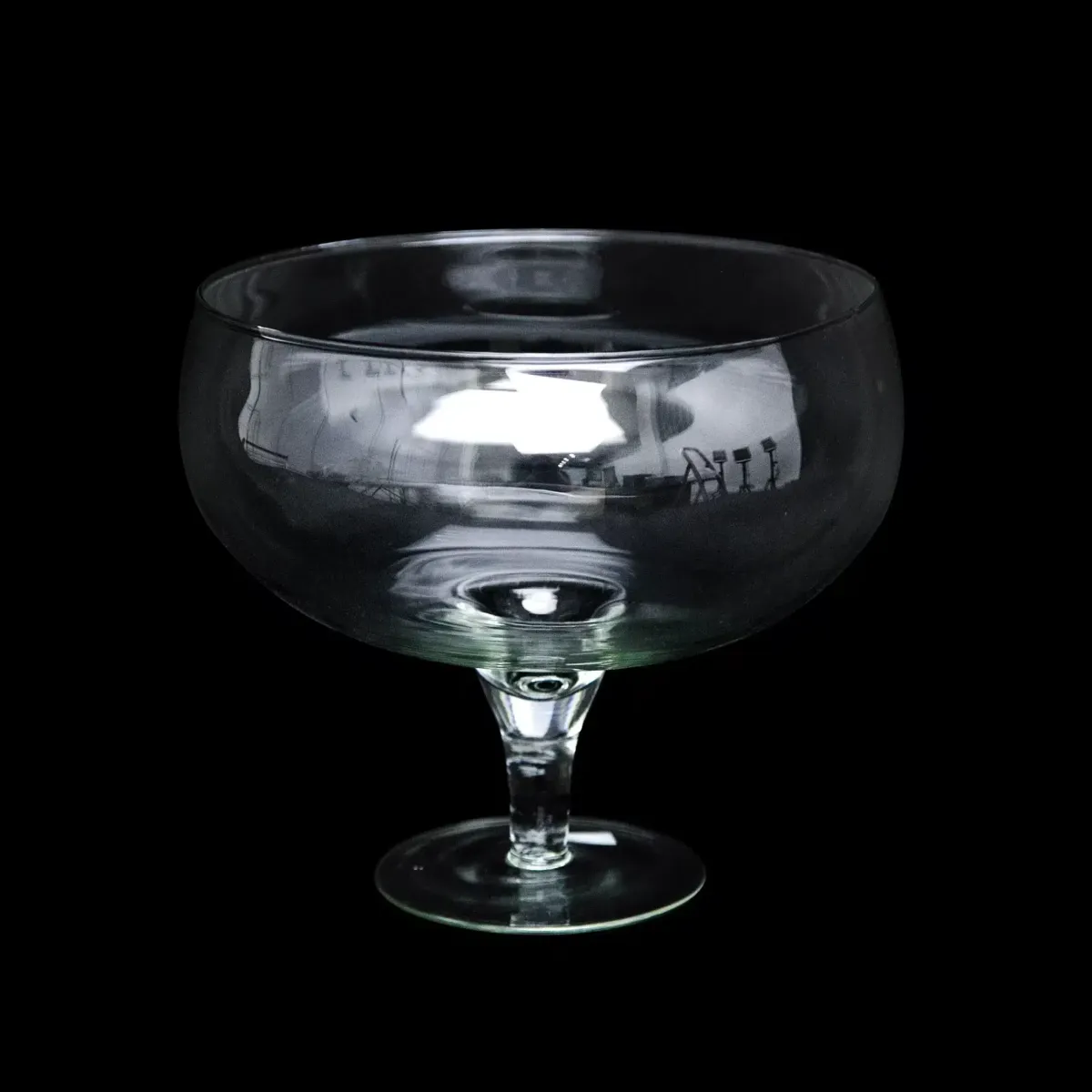 Transparent Footed Fruit Bowl Glassware