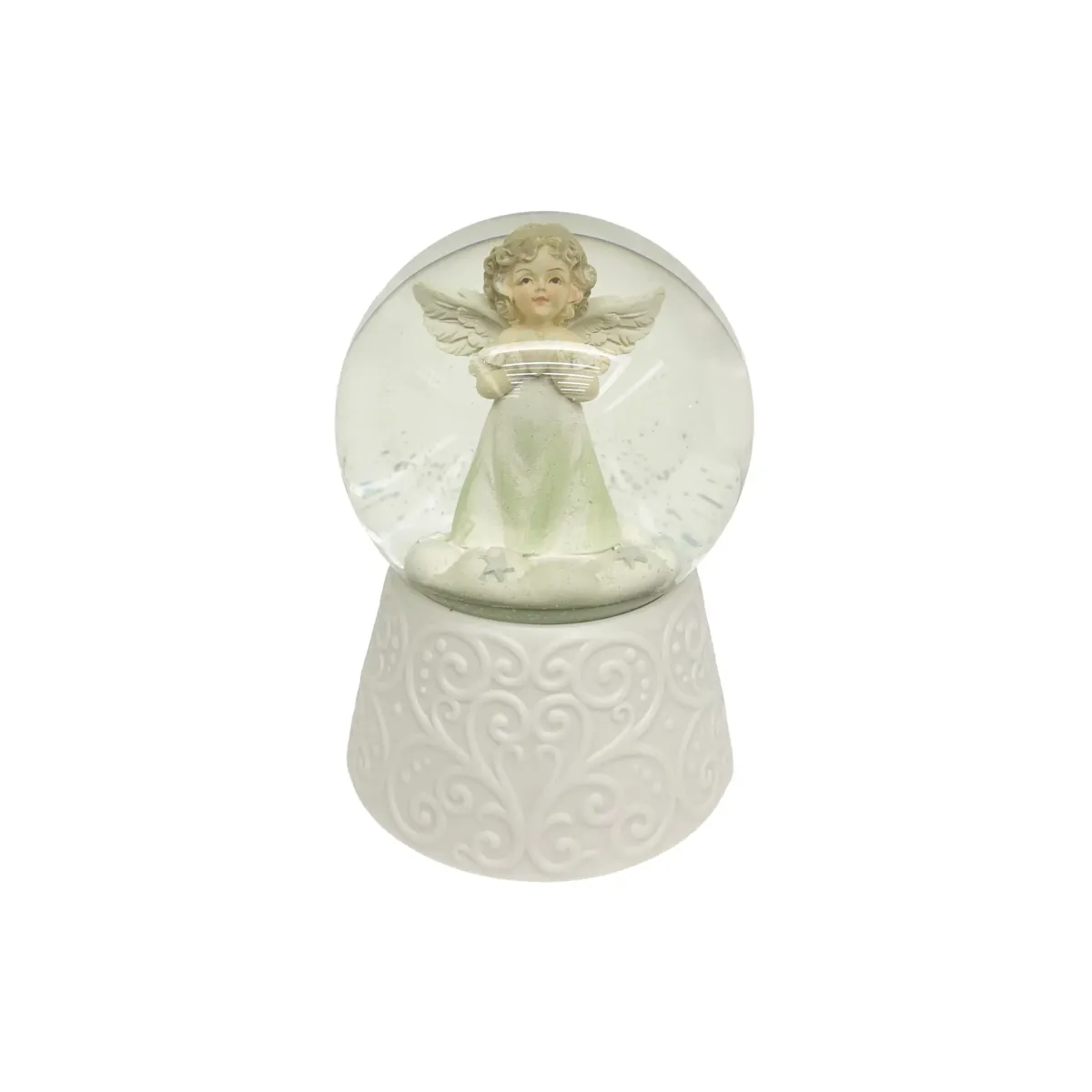Standing Angel Snow Globe Music Box – Water Ball Decor