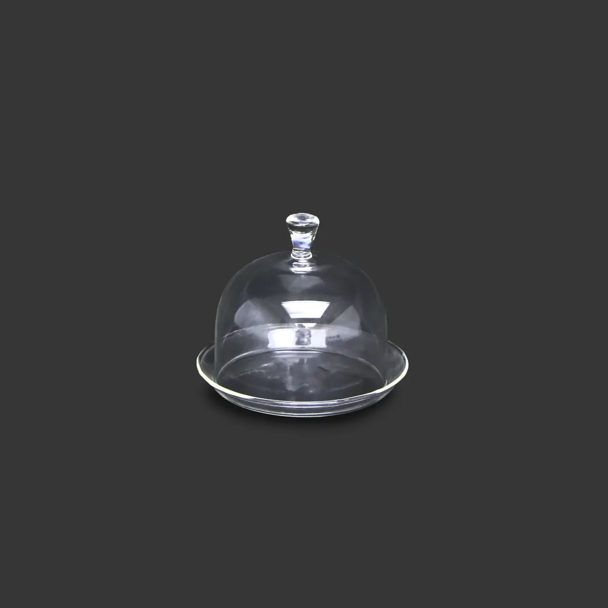 Transparent Blown Cupcake Holder – Elegant Glass Stand