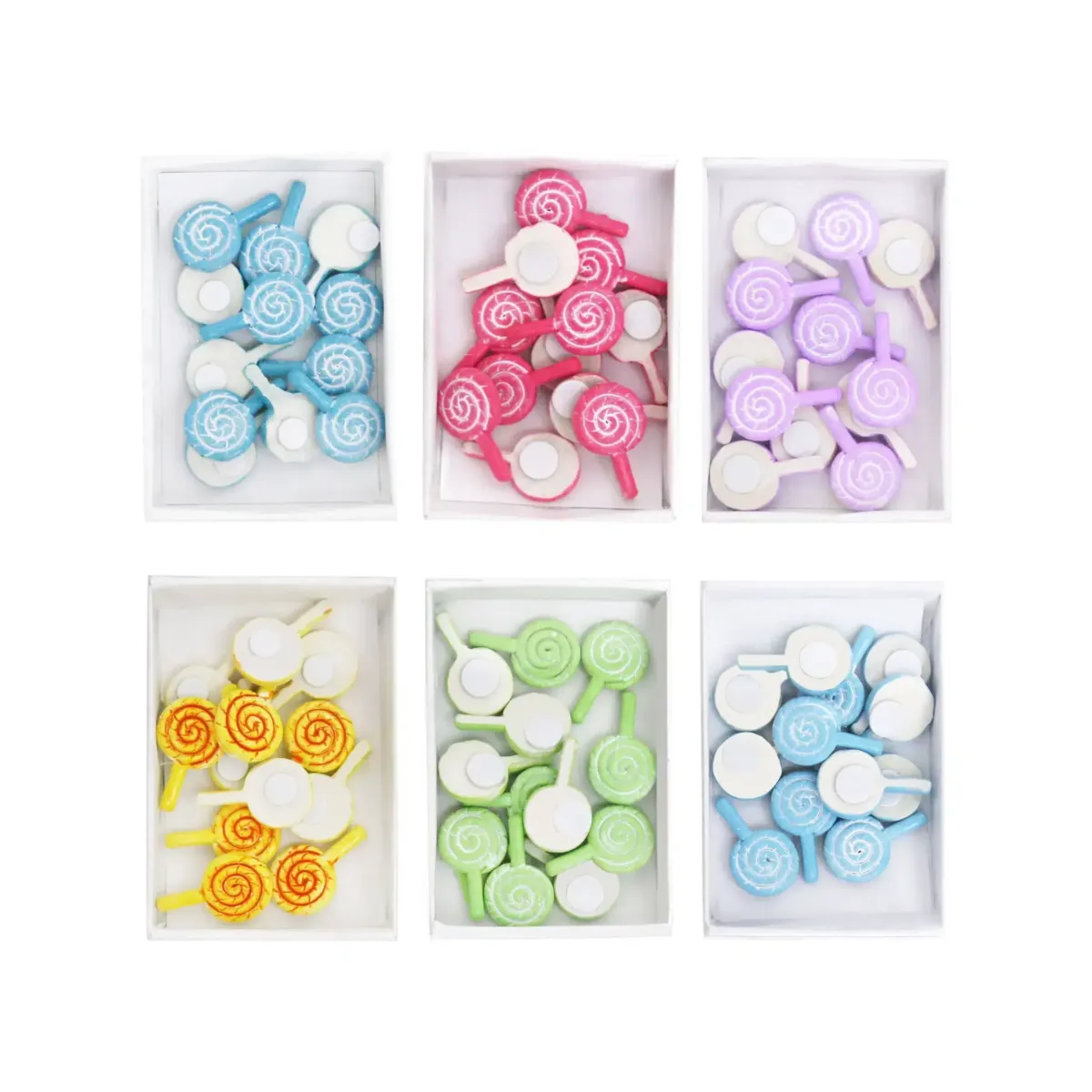 Swirl Lollipop Motif – 12‑Piece Pack (3 cm)