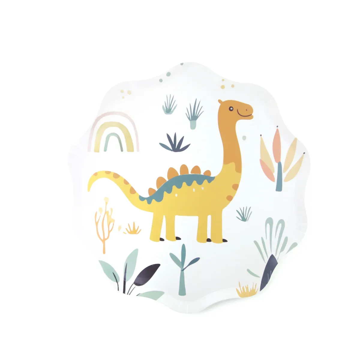 Dinosaur White Carton Plates – Kids Dinosaur Party Plates